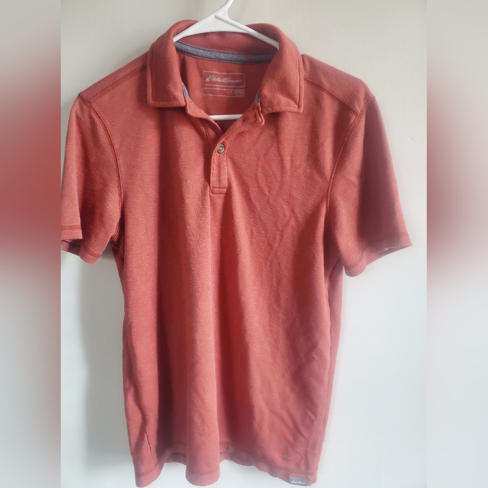 Eddie Bauer Men's Rust Polo Shirt
